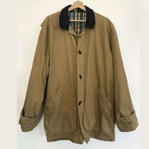 J.Crew Brown Mustard Canvas Navy Cord Trim Jacket